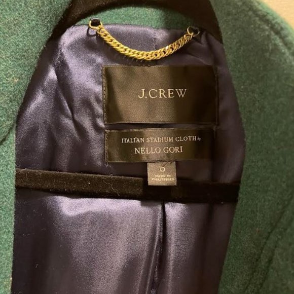 COPY - J. Crew Italian Stadium Cloth Cocoon Coat In Heather Forest - 0 - Picture 11 of 16